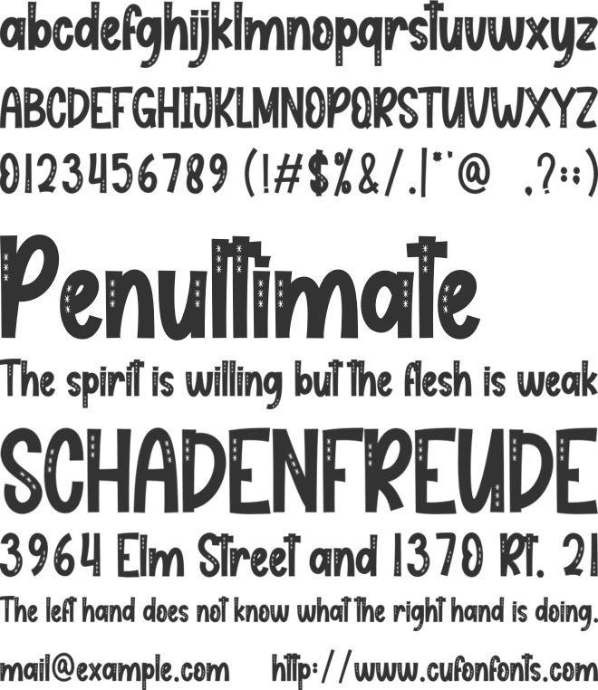 DECORATION font preview