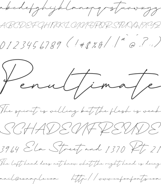 Bangkok Sapture font preview