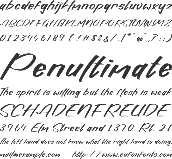 Bravery Horizon font preview