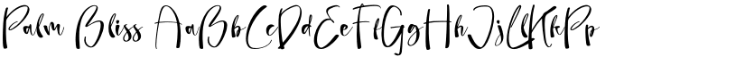 Palm Bliss font