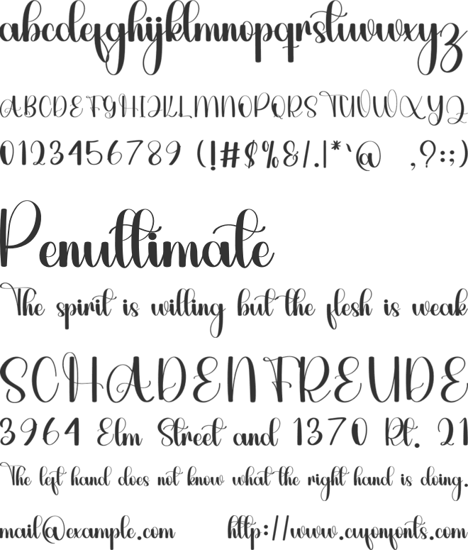 Haily font preview