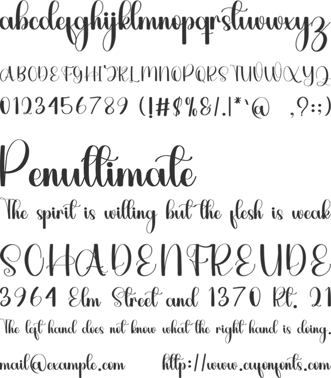 Playful font preview