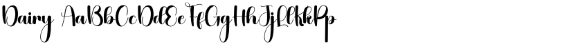 Dairy font