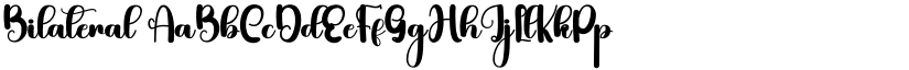Bilateral font