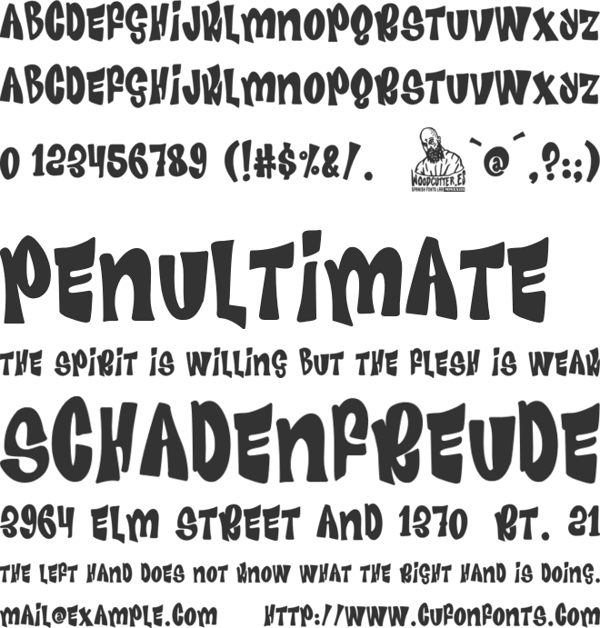 Advertising Pulp font preview