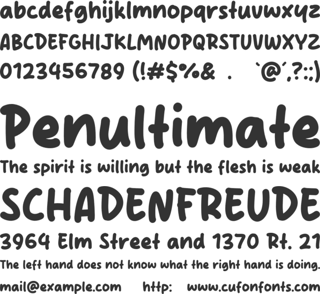 Sugar Fruit font preview