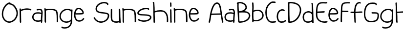 Orange Sunshine font