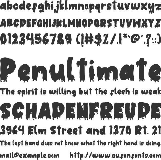 Horoble Moment font preview