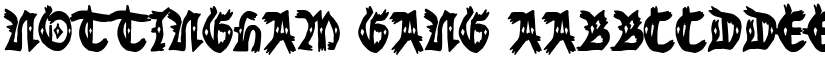 Nottingham Gang font