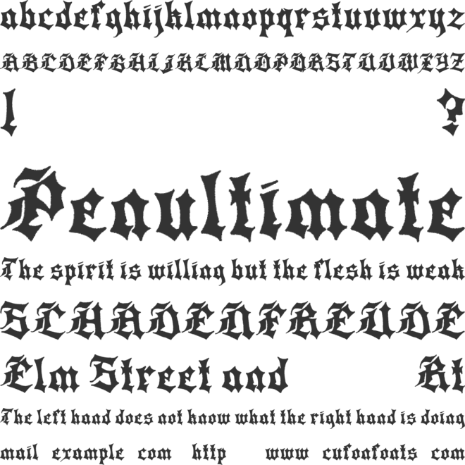 Black Child font preview