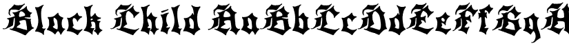 Black Child font