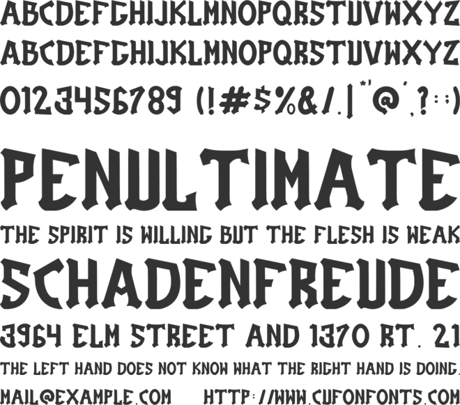 Metamorve font preview