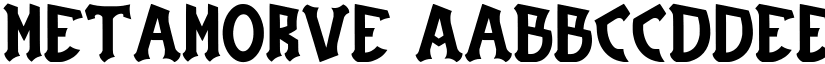Metamorve font