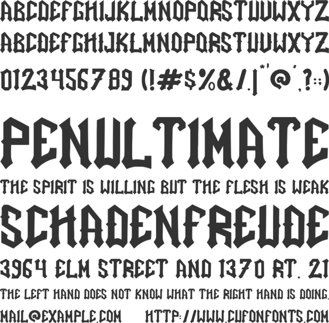 Fire Wisdom font preview