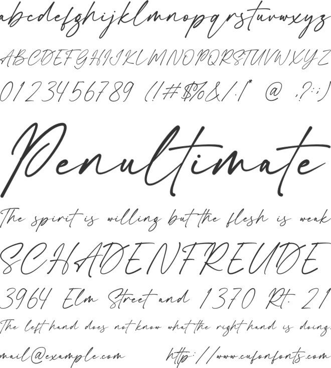 Castely font preview