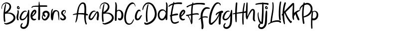 Bigetons font