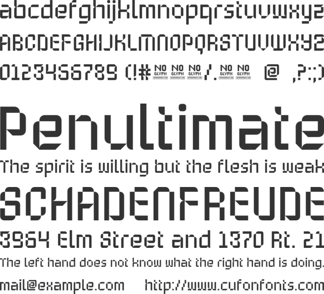 Bytalion font preview