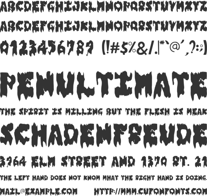 Novox Melted font preview