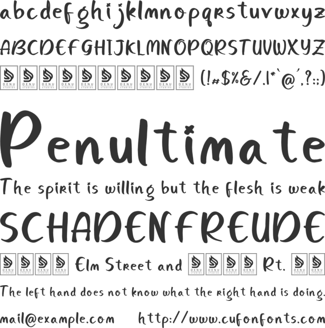 Wiggle Parade font preview