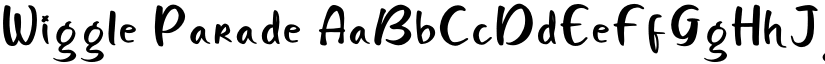 Wiggle Parade font