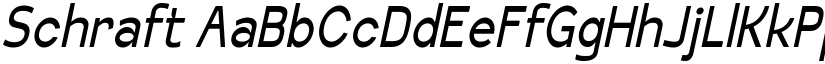 Schraft font