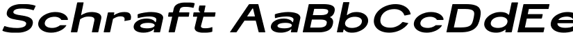 Schraft font