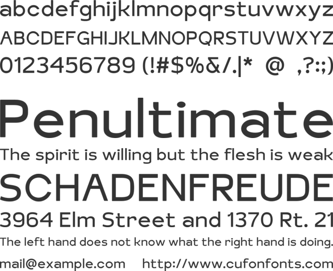 Schraft font preview