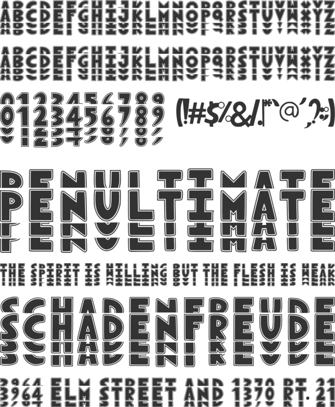 Novox Varsity Stacked font preview