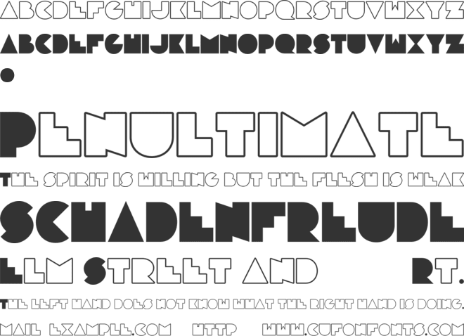 ASPHALT GRONJAL font preview