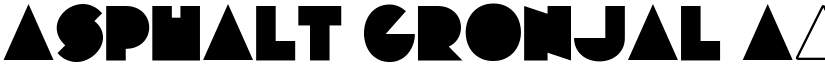 ASPHALT GRONJAL font