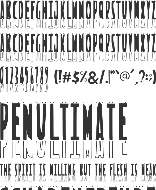 Novox Condense Stacked font preview