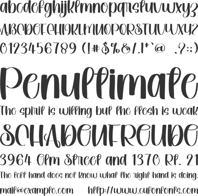 Ringger font preview