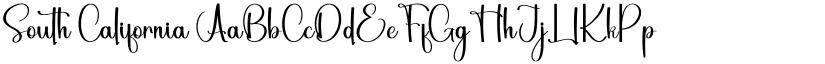 South California font