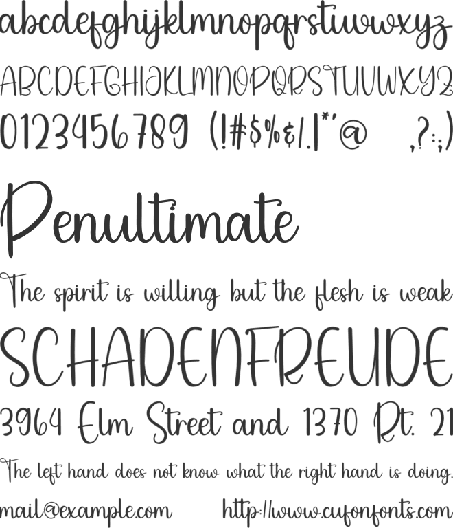 Moving House font preview