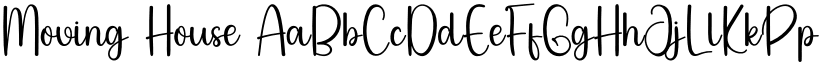 Moving House font