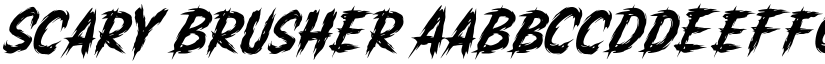 Scary Brusher font
