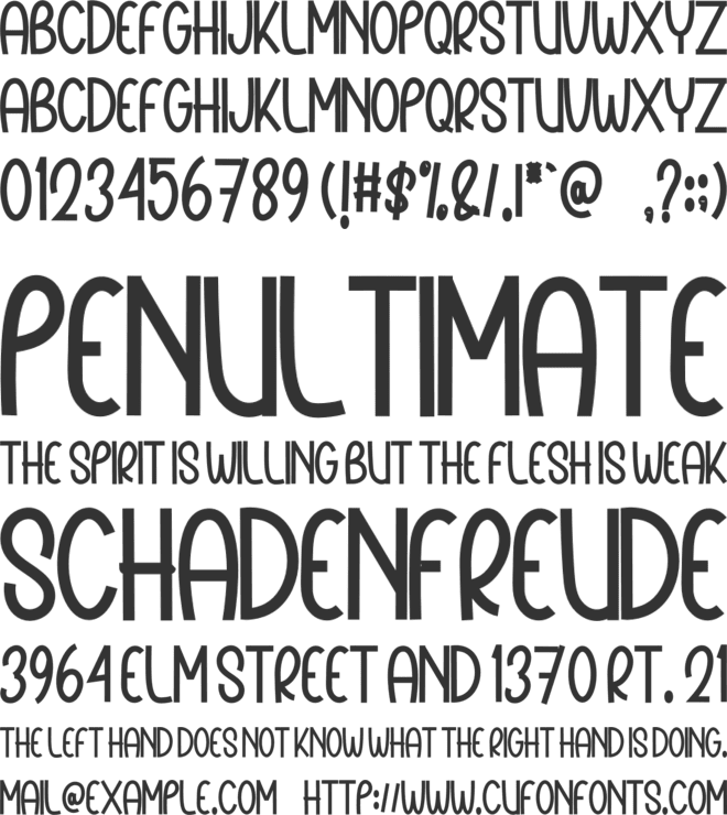 Snowman Cinderland font preview