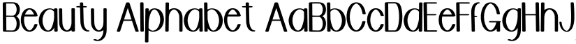 Beauty Alphabet font