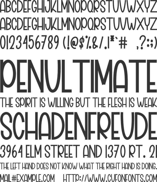 Vintage Spooky font preview