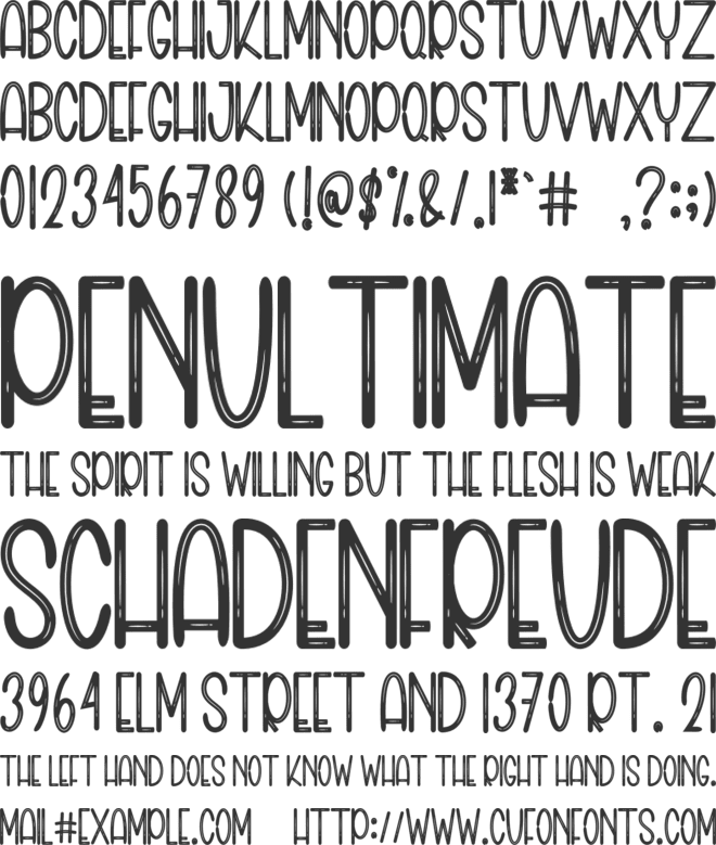 Monday Christmas font preview