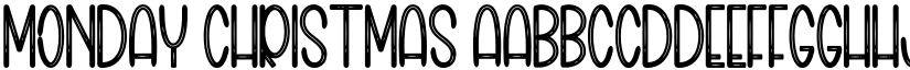 Monday Christmas font