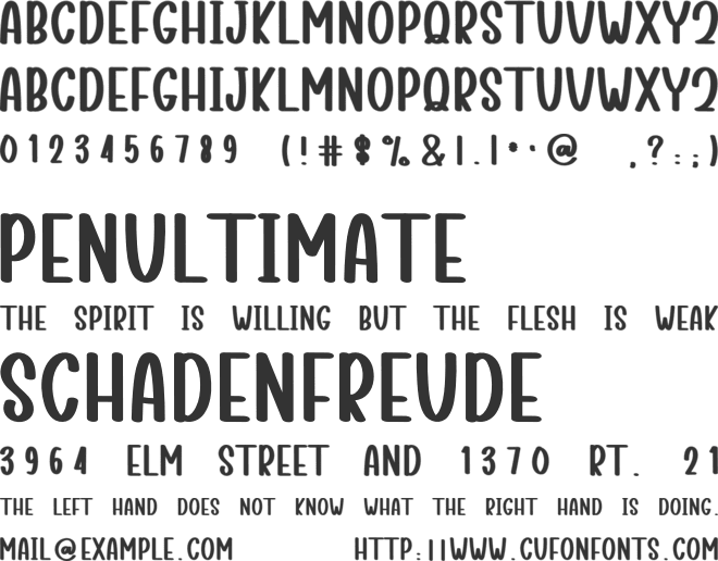 Casual Varsity font preview