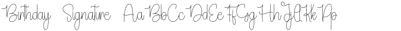 Birthday Signature font