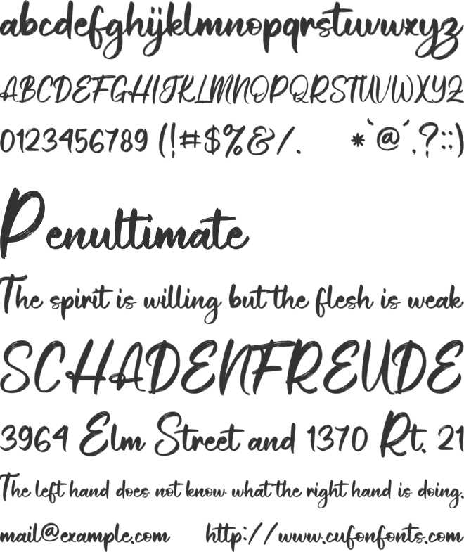 Ordinery font preview
