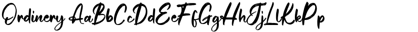 Ordinery font