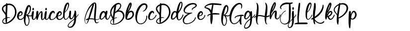 Definicely font