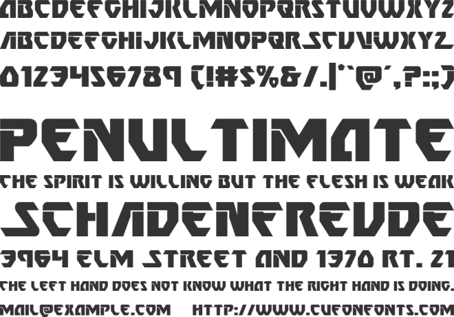 Ion Cannon font preview