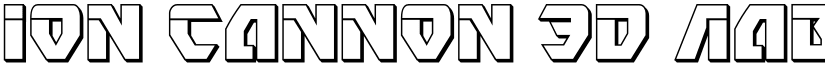 Ion Cannon 3D font