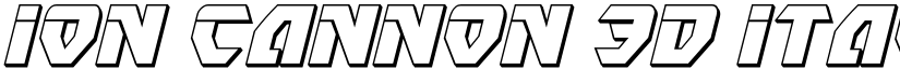 Ion Cannon 3D Italic font