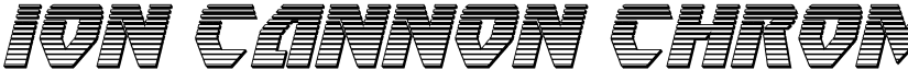 Ion Cannon Chrome Italic font